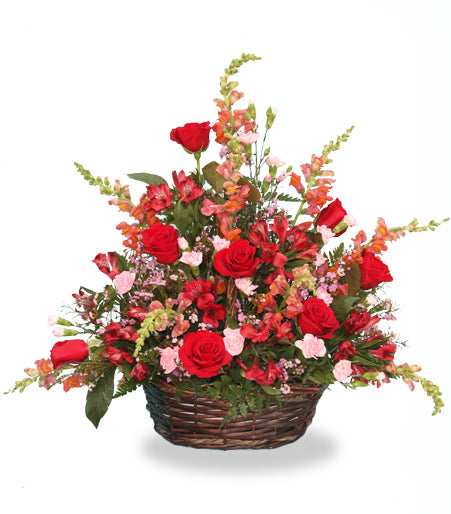 Classic Funeral Flower Basket - Same Day Flower Delivery