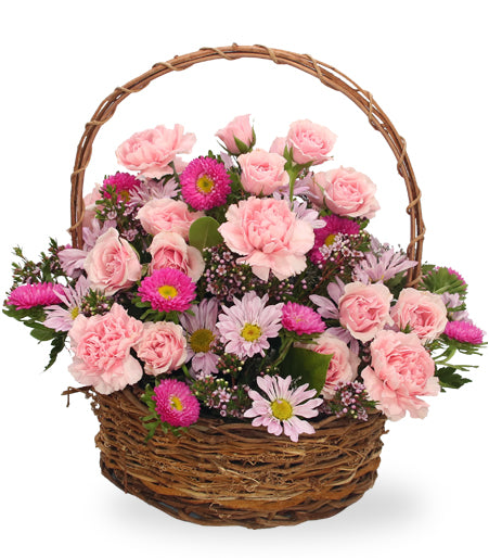 Pretty in Pink Basket - Same Day Flower Delivery