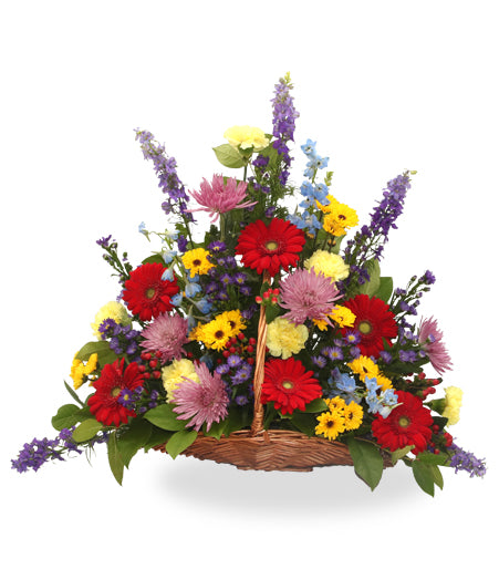 Colorful Fireside Basket - Same Day Flower Delivery