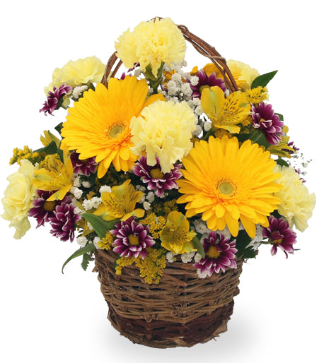 The Happy Yellow Basket - Same Day Flower Delivery