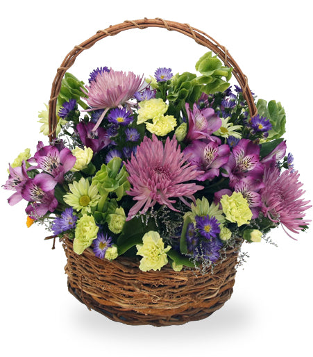The Pastel Flower Basket - Same Day Flower Delivery