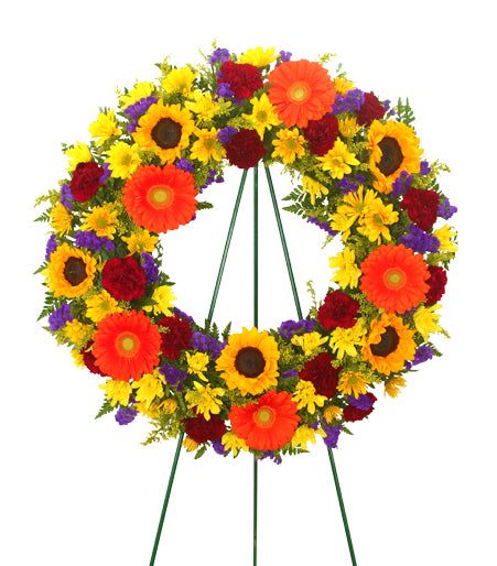 Sunburst Wreath - Same Day Flower Delivery