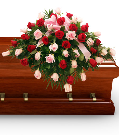 Lovingly Remembered Casket Spray - Same Day Flower Delivery