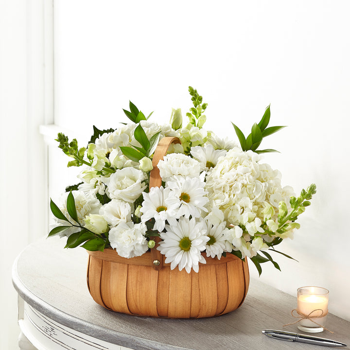 Pure Ivory Basket - Same Day Flower Delivery