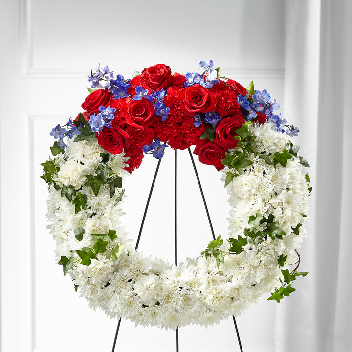Patriotic Passion Wreath - Same Day Flower Delivery