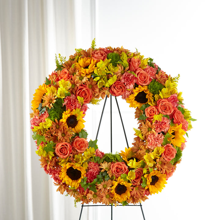 Autumnal Memories Wreath - Same Day Flower Delivery