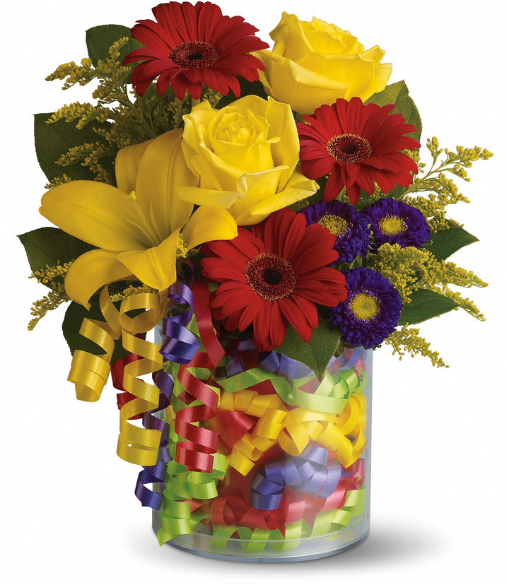 Birthday Ribbon Bouquet - Same Day Flower Delivery