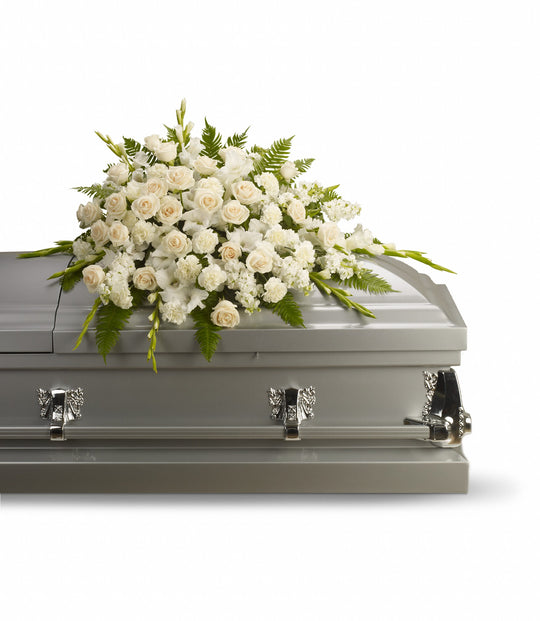 Silken Serenity Casket Spray - Same Day Flower Delivery