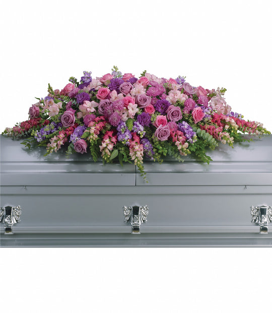 Lavender Tribute Casket Spray - Same Day Flower Delivery