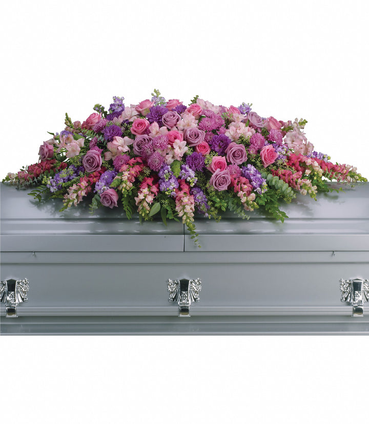 Lavender Tribute Casket Spray - Same Day Flower Delivery