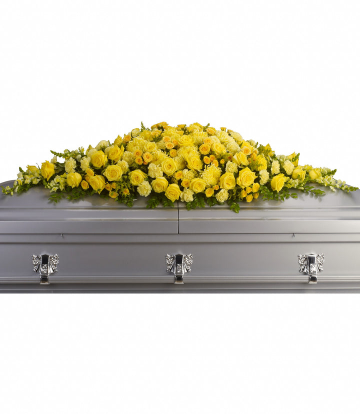 Golden Garden Casket Spray - Same Day Flower Delivery