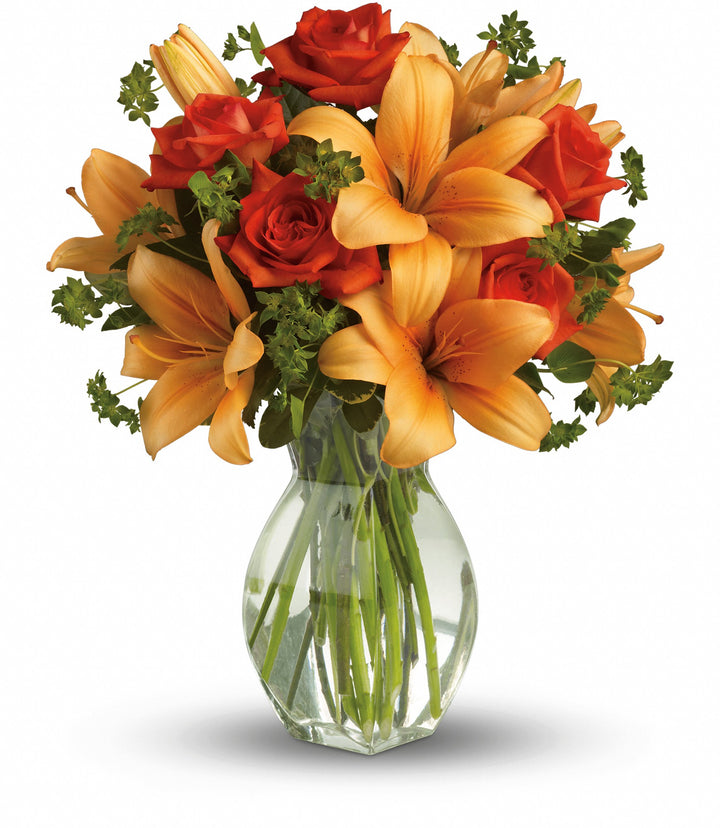 Fiery Lily and Rose - Same Day Flower Delivery