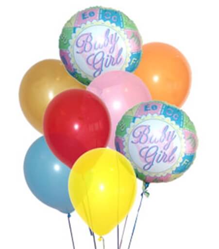 Baby Girl Balloon Bouquet - Same Day Flower Delivery