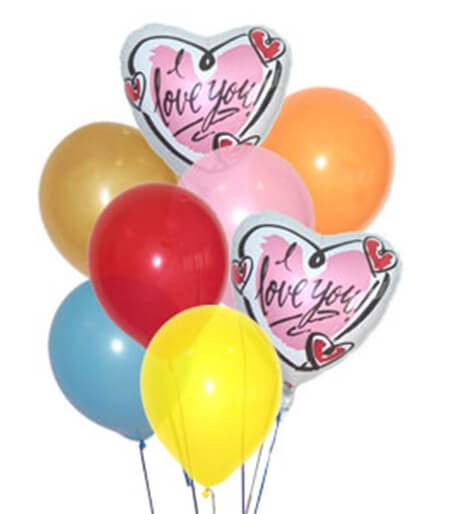I Love You Balloon Bouquet - Same Day Flower Delivery